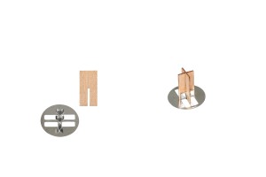 Mèches en bois 10 x 20 mm en forme de croix avec base en métal pour bougies - 25 pcs-εικόνα_προϊοντική