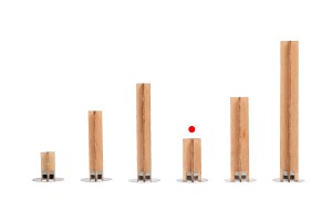 Mèches en bois 13 x 30 mm en forme de croix avec base en métal pour bougies - 25 pcs-εικόνα_σύνθεση