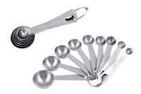 Gota matëse prej çeliku inox (set lugë çaji 9 copë)