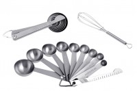 Stainless steel measuring spoons (SET 11 pcs)