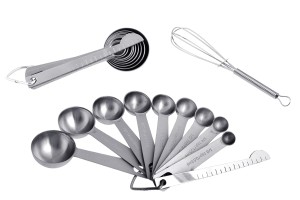 Cuillères à mesurer en acier inoxydable (SET de 11 pièces)-1