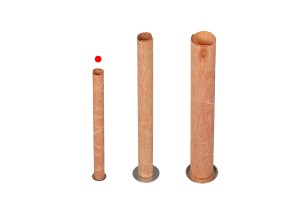 Holzdochte 6x90 mm zylindrisch mit Metallsockel für Kerzen - 25 Stück-εικόνα_σύνθεση