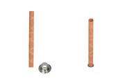 Mèches en bois 6 x 90 mm cylindriques avec base en métal pour bougies - 25 pcs