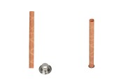 Holzdochte 6x90 mm zylindrisch mit Metallsockel für Kerzen - 25 Stück