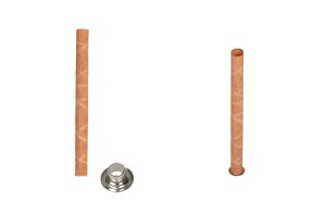 Holzdochte 6x90 mm zylindrisch mit Metallsockel für Kerzen - 25 Stück-εικόνα_προϊοντική