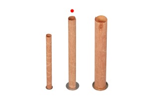 Fitil druri 10x120 mm cilindrike me bazë metalike për qirinj - 200 copë-imazh_grup