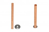 Fitilele din lemn 10x120 mm cilindrice cu baza metalica pentru lumanari - 200 buc