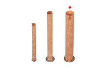 Fitila druri 15x120 mm cilindrike me bazë metalike për qirinj - 25 copë         -