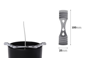 Base de support en acier inoxydable pour les mèches - 25 pcs-εικόνα_διαστάσεις