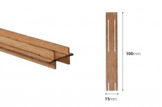 Φυτίλια ξύλινα 15x100 mm με μεταλλική βάση για κεριά - 5 τμχ