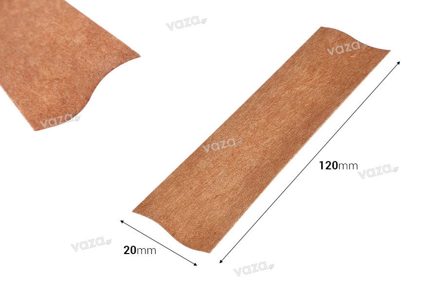 Fitil din lemn 20x120 mm cu baza metalica pentru lumanari - 25 buc