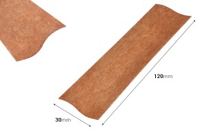 Fitila druri 30x120 mm me bazë metalike për qirinj - 25 copë-imazh_dimensione