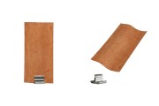 Mèches en bois de 40 x 80 mm avec support métallique pour bougies - 25 pcs