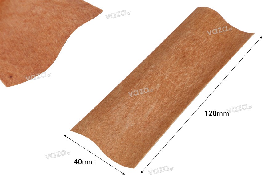 Wooden wicks 40x120 mm with metal base for candles - 25 pcs
