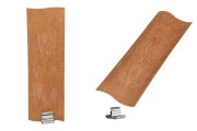 Mèches en bois de 40 x 120 mm avec support métallique pour bougies - 25 pcs