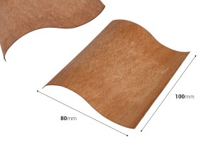 Fitila druri 80x100 mm me bazë metalike për qirinj - 25 copë-imazh_dimensione