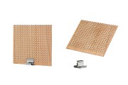 Mèches en bois de 70 x 60 mm avec support métallique pour bougies - 25 pcs