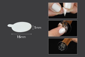 15mm doppelseitige Aufkleber für Kerzendochte (Acrylmaterial) - 56 Stk-2