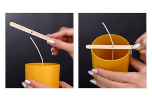 Wooden base for wicks - 50 pcs-3