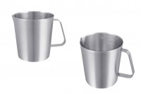 Stainless steel vessel (inox) 1000 ml with graduation and handle