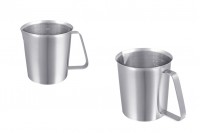 Stainless steel vessel (inox) 700 ml with graduation and handle