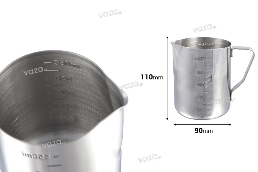 Enë inox (inox) 550 ml me grada dhe dorezë