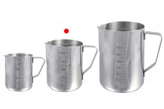 Stainless steel vessel (inox) 550 ml with graduation and handle