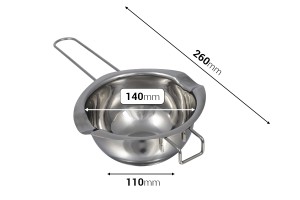 Ustensile métallique (inox) 400 ml pour bain-marie-2
