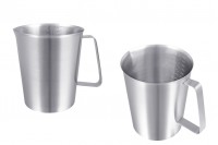 Stainless steel vessel (inox) 1500 ml with graduation and handle