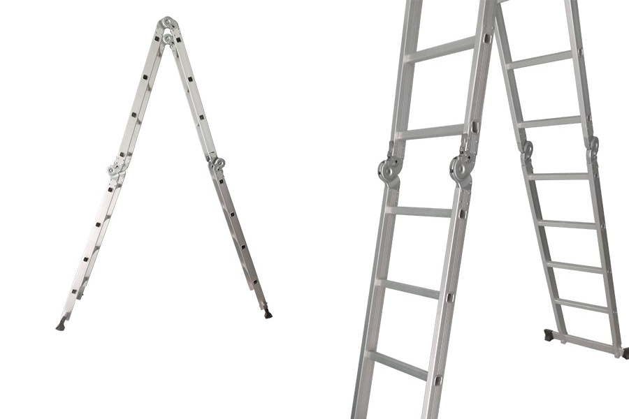 Aluminum folding ladder multipurpose 5.7 m