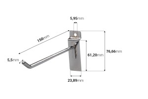 Crochets de support en métal pour les panneaux de 150 mm-εικόνα_διαστάσεις