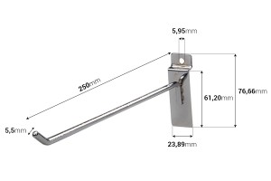 Metallhaken für 250 mm Paneele-εικόνα_διαστάσεις