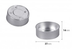 Round aluminum case for tealight candles - 100 pcs