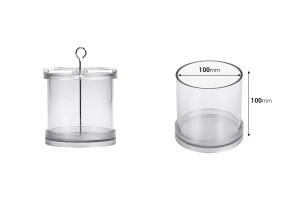 Plastic mold for candles Φ10x10 cm in cylindrical shape-εικόνα_διαστάσεις