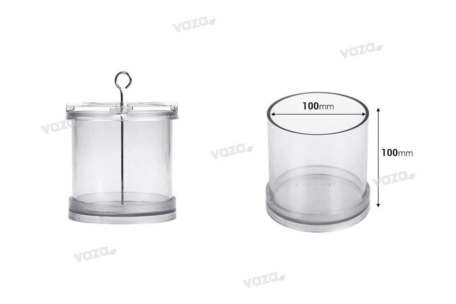 Plastic mold for candles Φ10x10 cm in cylindrical shape
