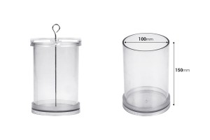 Plastic mold for candles Φ10x15 cm in cylindrical shape-εικόνα_διαστάσεις