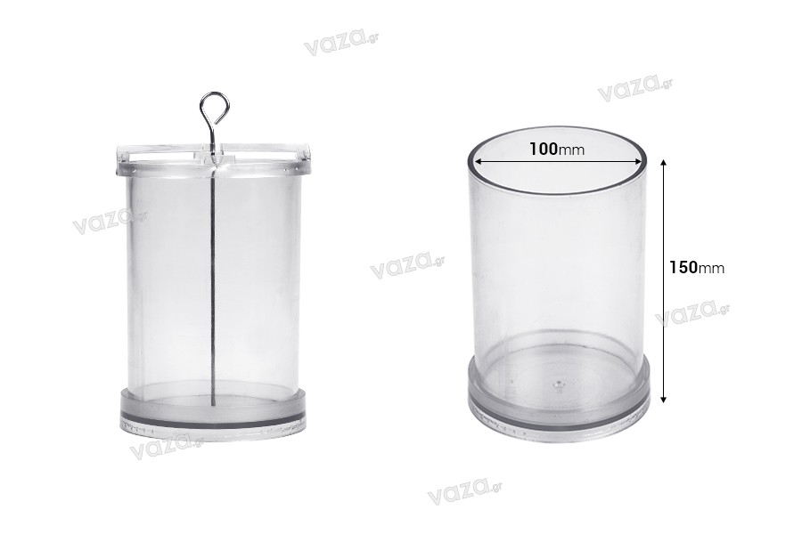 Plastic mold for candles Φ10x15 cm in cylindrical shape