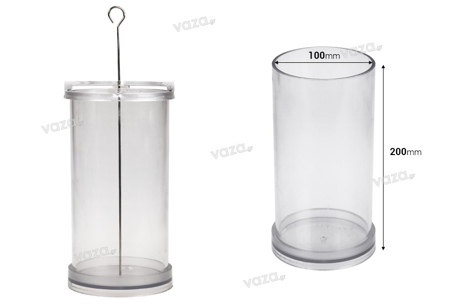 Plastic mold for candles Φ10x20 cm in cylindrical shape