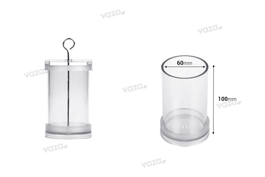 Plastic mold for candles Φ6x10 cm in cylindrical shape