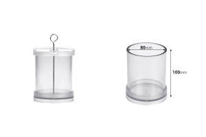 Plastic mold for candles 8x10 cm in cylindrical shape-εικόνα_διαστάσεις