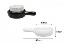 Ceramic tealight spoon in different colors