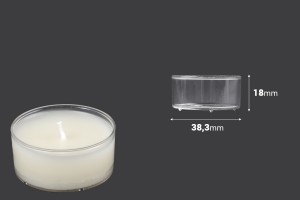 Round plastic case for tealight candles-20 pcs-εικόνα_διαστάσεις