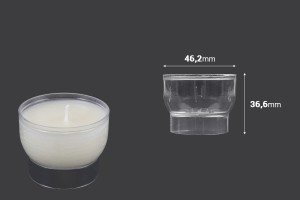 Clear plastic case for tealight candles - 20 pcs-εικόνα_διαστάσεις