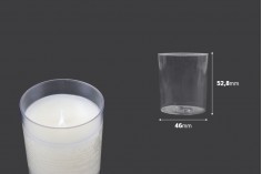 Clear plastic case for candles - 20 pcs
