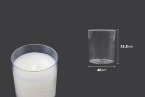 Clear plastic case for candles - 20 pcs-2