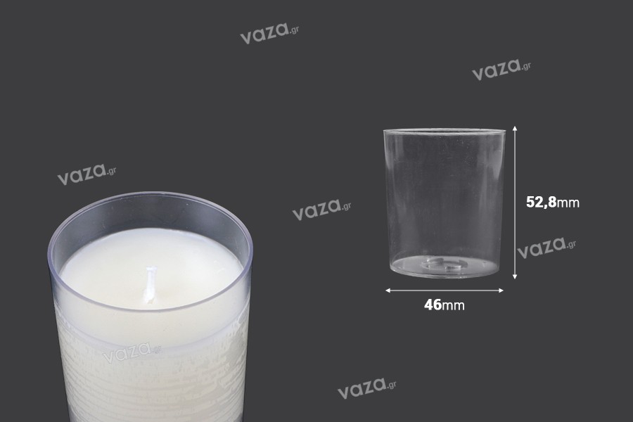 Clear plastic case for candles - 20 pcs