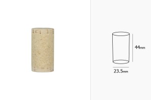 Naturkorken für Alterung 44x23,5 mm-εικόνα_διαστάσεις