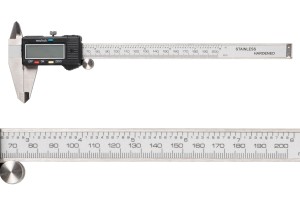 Electronic digital caliper with measuring range 200 mm-2