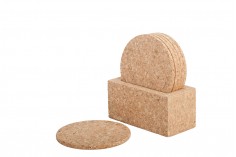 Cork Coaster set-dimension 90x5 mm with Holster