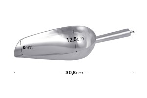 Stainless steel scoop - length 30,8 cm-εικόνα_σύνθεση